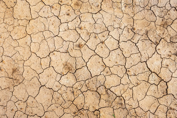 Brown dry soil or cracked ground texture background.