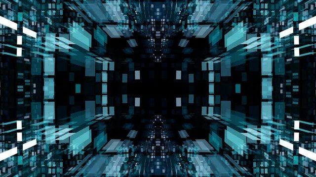 Futuristic streaming technology kaleidoscope (Loop).