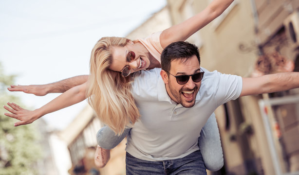 Couple enjoying outdoors