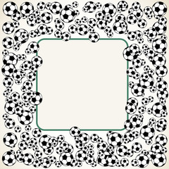 Football, soccer balls background illustration