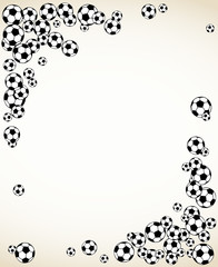 Football, soccer balls background illustration