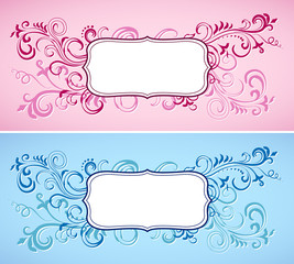 Floral ornamental frames