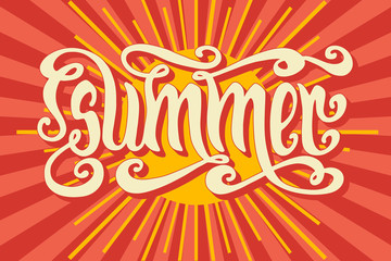 Summer sun lettering