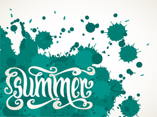 Summer splatter lettering