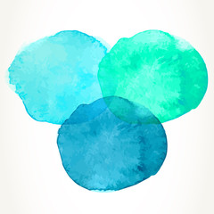 Three watercolor circles