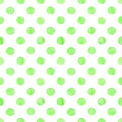 Seamless watercolor dots pattern