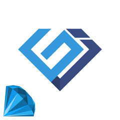 Icon initial logo for jewelry business, with combination of initial letter G & J