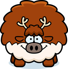 Happy Cartoon Reindeer