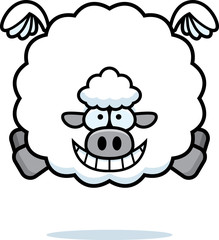 Flying Cartoon Sheep