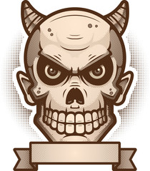 Devil Banner Illustration