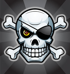 Skull and Crossbones Illustration