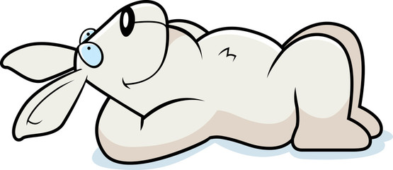 Cartoon Rabbit Resting