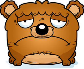 Cartoon Sad Bear Cub