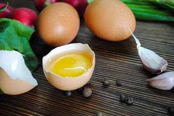 Raw chicken egg