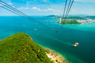 The Longest Cable Car situated on the Phu Quoc Island in South Vietnam.