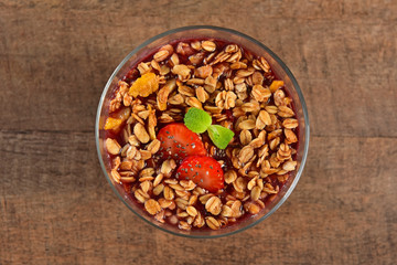 Acai berry cup up view