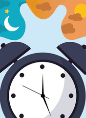 alarm clock time classic bell vector illustration