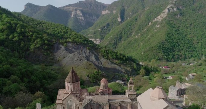 Nagorno-Karabakh, Monastery Dadivank, fly over, - D_CC