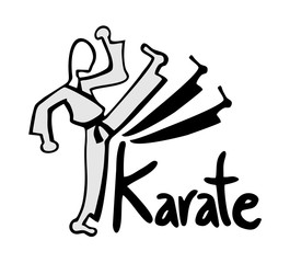 Kick karate symbol