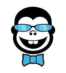 funny gorilla with glasses
