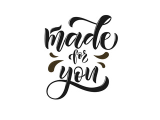 vector calligraphy text Made for you for clothes line of girl shop collection