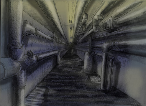 Basement corridoor