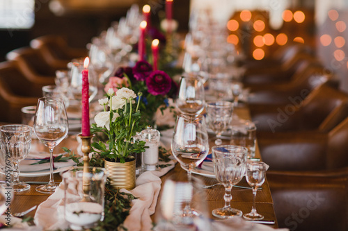 Coziness And Style Modern Event Design Table Setting At Wedding