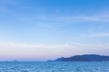 Moonrise in Nha Trang, Vietnam.