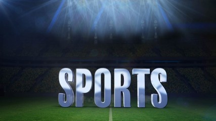 Sports Arena Title with 3D Text