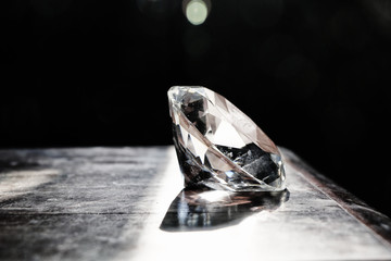 Close up of a white diamond stone 
