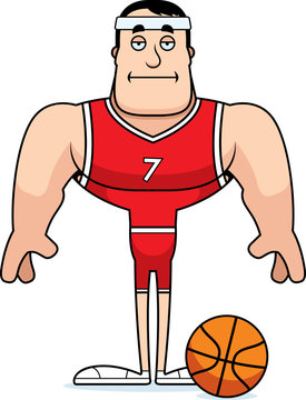 Cartoon Bored Basketball Player