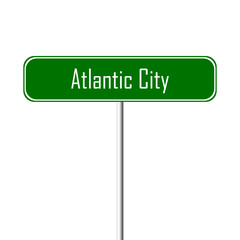 Atlantic City Town sign - place-name sign