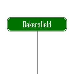 Bakersfield Town sign - place-name sign