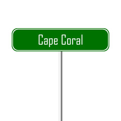 Cape Coral Town sign - place-name sign