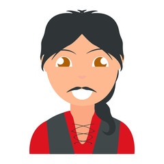 Abstract ethnic person