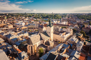 Fototapeta na wymiar Latin cathedral in Lviv, Ukraine