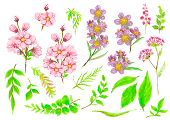 beautiful flower frame vector.Greeting card with flowers, watercolor, can be used as invitation card for wedding, birthday and other holiday and summer background.Watercolor imitation 