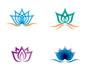 Fototapeta na wymiar Lotus vector icon