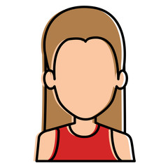 beautiful woman avatar character vector illustration design