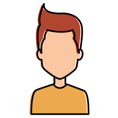 young man avatar character vector illustration design