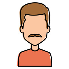 young man avatar character vector illustration design