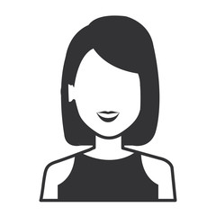 beautiful woman avatar character vector illustration design