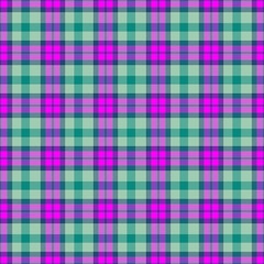 Tartan gingham checkered seamless purple blue pattern