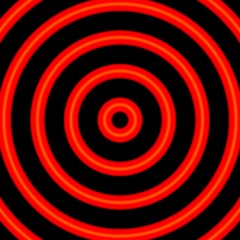 Abstract red circles and black round design graphic image
