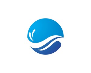 Water Wave symbol and icon Logo Template