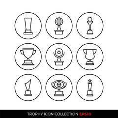 Set of premium award icons. eps10 vector illustration