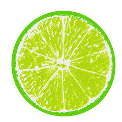 green lime fruit, cut in half
