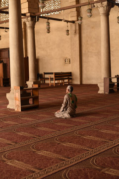 Inside a Mosque in Cairo, Egypt