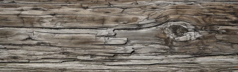 Fotobehang Oude donkere ruwe houten vloer of oppervlak met splinters en knopen. Vierkante achtergrond met vloeren of planken met houtnerf. Oud oud hout in een schuur of een oud huis. © CaptureAndCompose