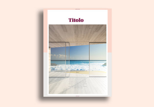 Layout libro con marchio minimalista